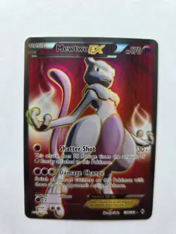 Pokemon Mewtwo-EX TCG Full Art Ultra Rare Holo Card Breakthrough 158/162 - Image 1