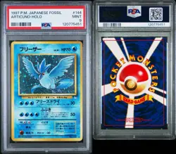 1997 Articuno Pokemon Fossil PSA 9 Holo Rare WITH SWIRL #144 TCG - Image 3