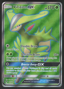 Virizion GX 197/214 Ultra Rare Pokemon TCG Lost Thunder LP - Image 1