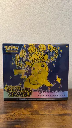 Surging Sparks Pokemon Center ETB Sealed Elite Trainer Box Pokemon TCG - Image 1
