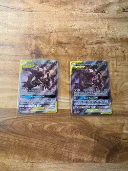 Pokemon Sun & Moon Umbreon & Darkrai GX Tag Team SM241 Black Star Promo X2 HP-LP - Image 1