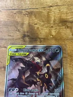 Pokemon Sun & Moon Umbreon & Darkrai GX Tag Team SM241 Black Star Promo X2 HP-LP - Image 3