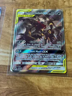 Pokemon Sun & Moon Umbreon & Darkrai GX Tag Team SM241 Black Star Promo X2 HP-LP - Image 4