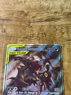 Pokemon Sun & Moon Umbreon & Darkrai GX Tag Team SM241 Black Star Promo X2 HP-LP - Image 5