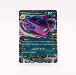 Team Rocket's Crobat ex - 122/182 Destined Rivals Double Rare Pokemon - NM/MINT - Image 1