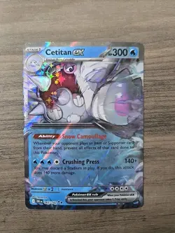 Pokemon TCG Cetitan ex 065/182 S&V Destined Rivals Double Rare Holo NM - Image 1