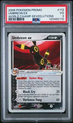 Umbreon Ex Pokemon World Championships Promo 112 NM PSA 3 - Image 1