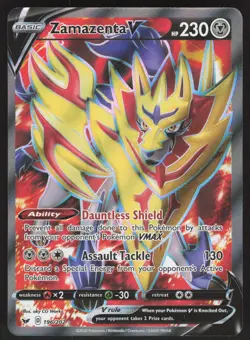 Zamazenta V 196/202 Ultra Rare Pokemon TCG Sword & Shield Base NM - Image 1