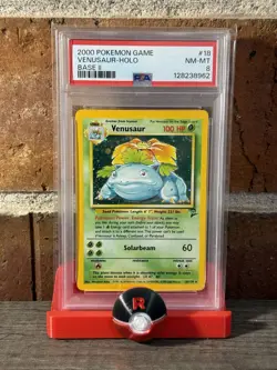 Pokemon 2000 Venusaur #18 Base Set 2 PSA 8 - Image 1