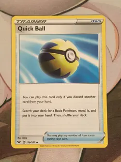 Quick Ball 179/202 - Pokemon TCG Uncommon Sword and Shield Base Set NM - Image 1