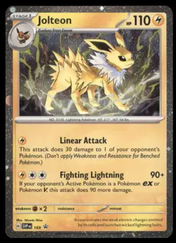JOLTEON SVP 169 BLACK STAR PROMO POKEMON HOLO NM - Image 2