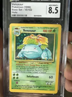 Pokemon -Venusaur- Unlimited Holo #15/102 - Base Set 1999- CGC 8.5 NM/MINT+ - Image 2