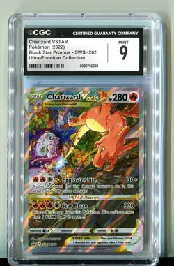 Pokemon Charizard VSTAR Ultra-Premium Coll. Full Alt Art Promo SWSH262 CGC 9 - Image 1