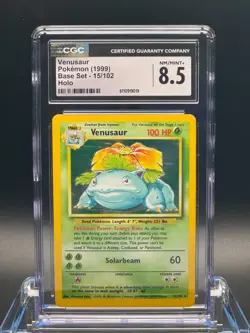 CGC 8.5 NM/MINT+ ✨ - Venusaur 015/102 Base Set Holo - 1999 Pokemon - Image 1