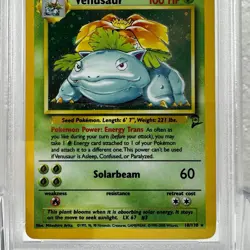 2000 Pokemon Base Set 2 Venusaur Holo #18/130 - PSA 8 NEAR MINT / MINT - Image 3