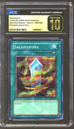Yu-Gi-Oh Dark Duel Stories Salamandra DDS-006 CGC 10 PRISTINE GOLD BLACK LABEL - Image 1