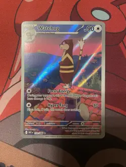 Pokemon TCG Watchog 153/086 White Flare Illustration Rare Card NM/M Condition - Image 1