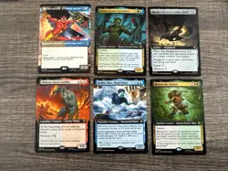 MTG Magic Spider-Man Spiderman Lot Of 6 Extended Art Rare Cards - Image 1