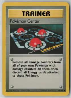 Pokemon Center 85/102 Pokemon Base Set Uncommon Moderately Played Card (MP) - Image 1