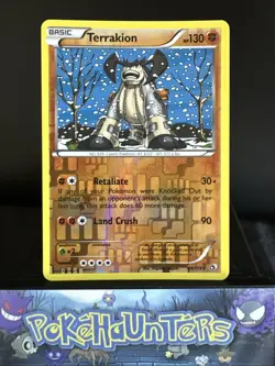 Pokemon Card Terrakion 84/113 Legendary Treasures Reverse Holo Rare L/P - Image 1