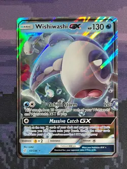 Wishiwashi GX 63/236 Pokemon Cosmic Eclipse Rare GX Near Mint Card NM 1 - Image 1