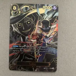 Sabo OP07-118 SP Gold OP13 Alternate Art One Piece Card English | PERFECT 10 - Image 3