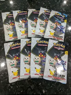 9 Pokemon First Partner Packs 3 Jumbo Alola Cards +2 Booster Packs inside each - Image 1