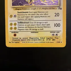 Magneton - 11/62 - Pokemon Fossil Unlimited Holo Rare Card WOTC HP - Image 3