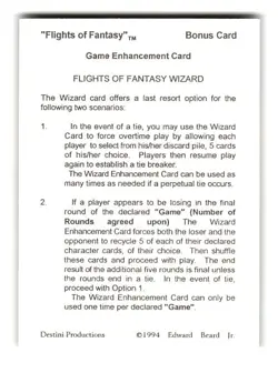 1994 Ed Beard Jr. Flights of Fantasy Trading Wizard Enchantment BONUS Card - Image 2