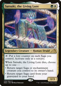 MTG Satsuki, the Living Lore Kamigawa: Neon Dynasty Rare NM - Image 1