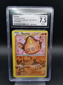 Pokemon Stunfisk RC12/RC25 Legendary Treasures Off Center Error Misprint CGC 7.5 - Image 1