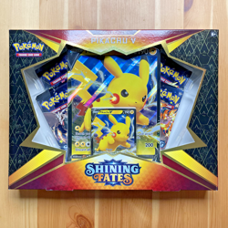 Pokemon TCG Shining Fates Pikachu v Box 4 Booster Packs Sealed - Image 1