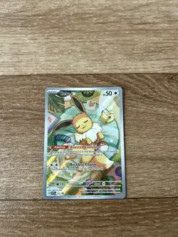 Pokemon Card Eevee Promo SVP 173 Black Star Promo Prismatic Evolutions NM - Image 1