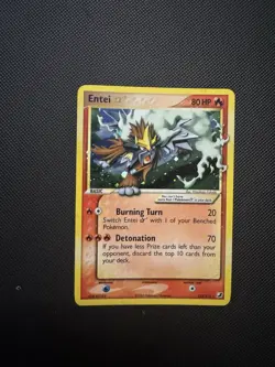 2005 EX Unseen Forces GOLD STAR Shiny Entei Holo Foil Rare 113/115 Pokemon - Image 1