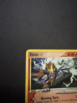 2005 EX Unseen Forces GOLD STAR Shiny Entei Holo Foil Rare 113/115 Pokemon - Image 2