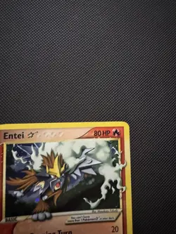 2005 EX Unseen Forces GOLD STAR Shiny Entei Holo Foil Rare 113/115 Pokemon - Image 3