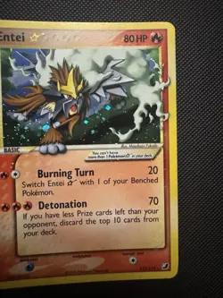 2005 EX Unseen Forces GOLD STAR Shiny Entei Holo Foil Rare 113/115 Pokemon - Image 5