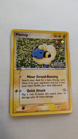 Pokemon TCG Mareep 67/109 Ex Team Rocket Returns Reverse Holo Stamped NM/LP - Image 1