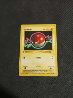1999 Voltorb- 67/102 Base Set 1st Ed Shadowless Pokemon - MP - Image 1