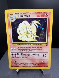 Pokemon TCG WOTC Base Set 2 Ninetales 13/130 Holo Rare Unlimited NM - Image 1
