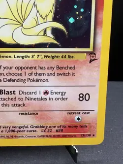 Pokemon TCG WOTC Base Set 2 Ninetales 13/130 Holo Rare Unlimited NM - Image 4