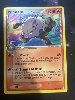 Primeape (Delta Species, #50/110) EX - Holon Phantoms LP Pokemon - Image 1