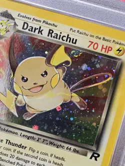 PSA 8 Dark Raichu SWIRL Team Rocket Pokemon Vintage Graded BGS CGC TAG Slab - Image 2