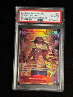 2024 ONE PIECE PROMOS TREASURE BOOSTERS SET #006 MONKEY D. LUFFY PSA 10 GEM MINT - Image 1