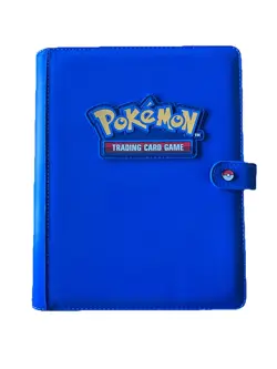 New Pokemon Trading Card Game Ultra Pro 4-Pocket Premium Snap Binder Blue - Image 1