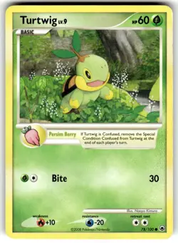 Pokemon Card - Majestic Dawn 78/100 - TURTWIG (uncommon) - LP - Image 1