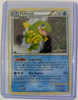 Pokemon TCG Politoed 7/95 Holo Card 2010 English Naoyo Kimura Art - Image 1