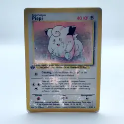 Pokemon TCG Karte - 1. Edition Piepi 05/102 Rare Holo Base Set 5/102 - Image 1