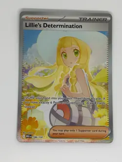 Pokemon (5) Card Lot Card Holo Trainer Full Art UR Lillie's Determination & More - Image 1