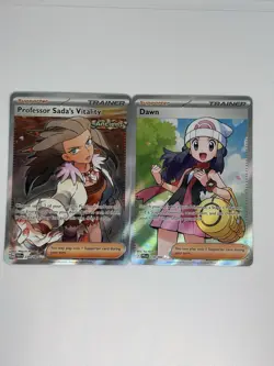 Pokemon (5) Card Lot Card Holo Trainer Full Art UR Lillie's Determination & More - Image 3